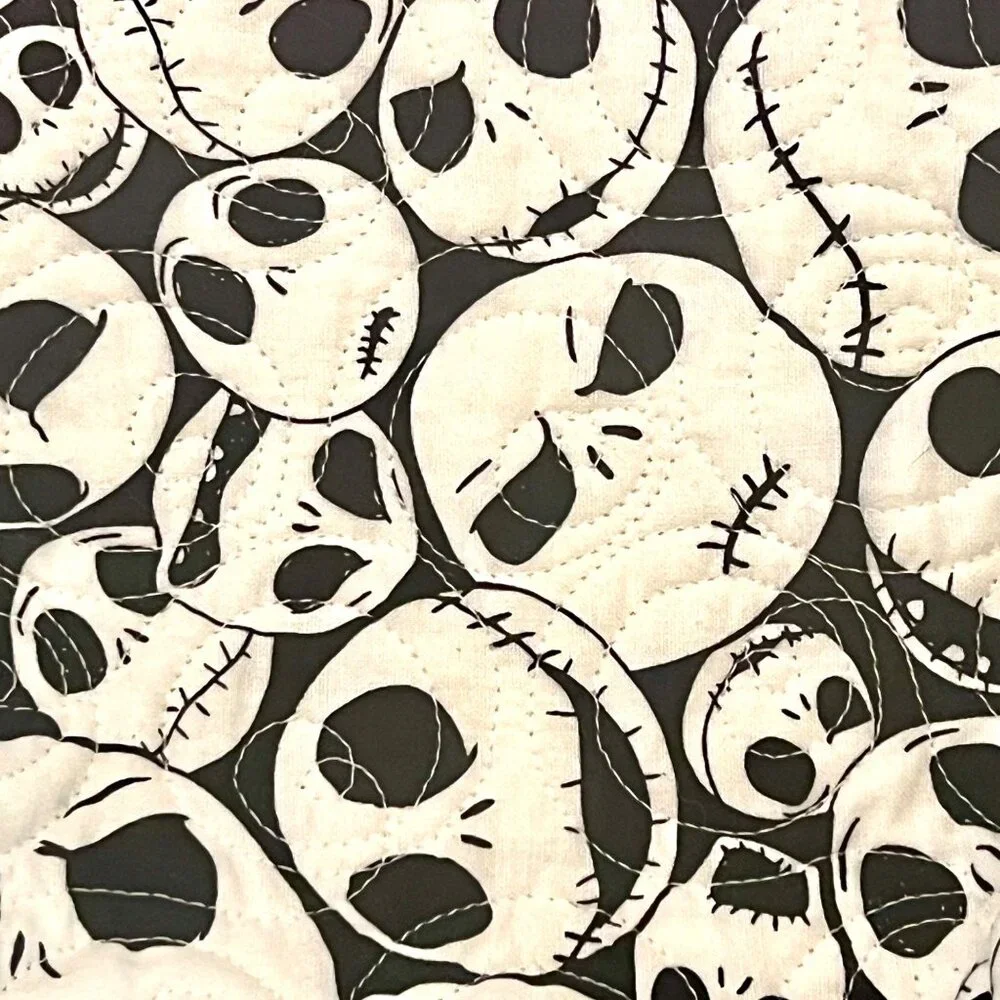 Jack Skellington Nightmare Before Christmas Quilted Makeup Bag Pouch Case Tote